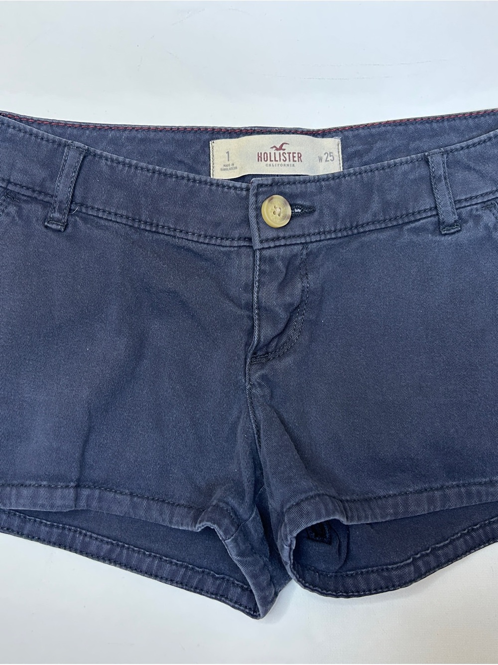 Hollister Dark Navy Cotton Shorts